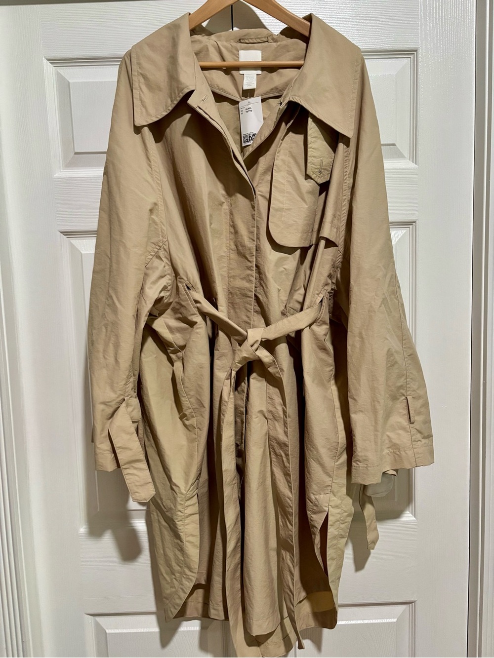 NWT H&M Oversized Lightweight Utility Trench Coat Size XXL